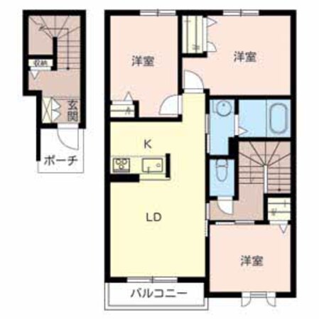 深井駅 徒歩30分 2階の物件間取画像